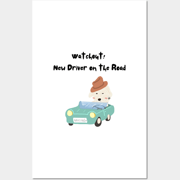 New Driver on the Road Wall Art by PatternbyNOK